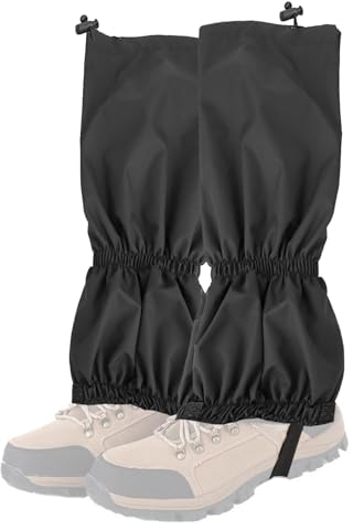 Schnee Gamaschen, 41,5x21,5x3cm/16,3x8,5x1,2 Zoll Paar Gamaschen Wanderschuhe Wasserdicht verstellbar Wandergamaschen Schneestiefel Gamaschen für Männer Frauen Leichtes Wandern Walking Bergsteigen