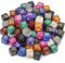 YILAIDA 100 Stück Polyedrisch Würfel Set mit Schwarz Beutel, Tisch Spiel Würfel für Dungeons and Dragons Pathfinder DND RPG MTG (6 Seitige)