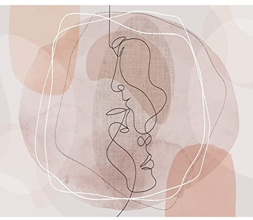 murando - Vlies Fototapete Abstrakt 350x256cm - Foto Tapete Schlafzimmer Wohnzimmer Moderne Vliestapete XXL Wandtapete Motivtapeten 3d Effekt Wand Dekoration - Liebe Gesichter linear a-C-10082-a-a