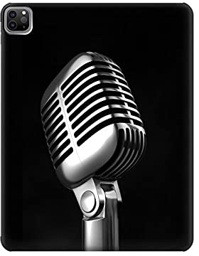 Retro Mikrofon Jazz Music Tablet Hülle für iPad Pro 12.9 (2022,2021,2020,2018, 3., 4., 5., 6.)