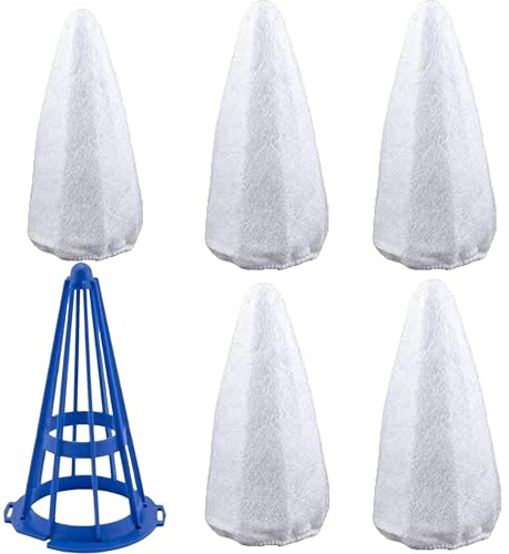 YMHYJY Filtre à vide en coton et cadre de filtre conique pour filtre Pool Blaster Water Tech Centennial (1 cadre de filtre conique + 5 sacs filtrants)