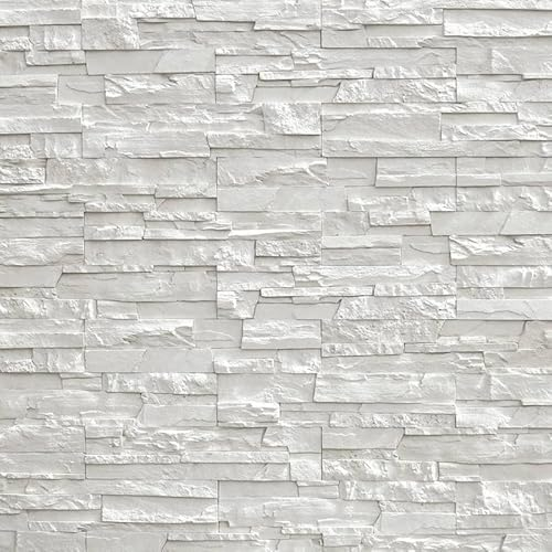 Parement imitation pierre blanc plâtre 0.82 m2