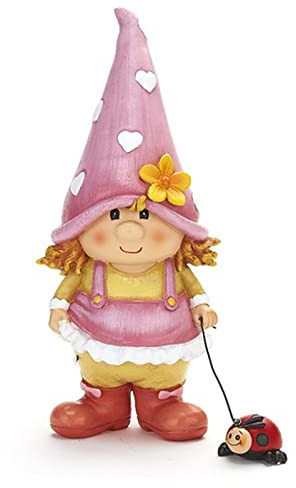 DASJD Garden Gnomes Ornaments, Garden Gnome Decoration, Waterproof Resin Dwarf Craftstatue for Indoor or Outdoor Lawn Decorations Novelty Interesting Gifts,Women