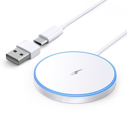 Magnetic Wireless Charger Fast Apple Mag-Safe Charger for iPhone 16 Pro Max/16 Pro/16 Plus/16/15 Pro Max/15/14/13/12 Series AirPods3/2 LED Magnet Charging Pad Mag Safe Charger with Dual Charging Ports
