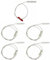 Electrolux Rex Aeg Zanussi - Kit 5 candelette di accensione 3570698047-3570214183 - 3570699045 complete di mollette di fissaggio per cucina piano cottura - H4424/KIT - Prodotto originale