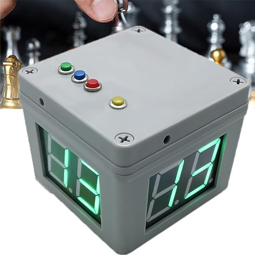 ERICAT Temporizador De Cubo Multifunción, Temporizador De Cubo Digital con Pantalla LED De 7 Colores, 3 Botones De Configuración Y Ajuste del Brillo De La Pantalla, para Estudiar, Cocinar, Oficina
