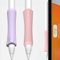 2 Pack SIXFU Grip Case Cover Designed for Apple Pencil 2nd Generation/Apple Pen USB-C Grip, Support Magnetic Charging Accessories for iPad Pencil Stylus Pen(Pink, Purple)
