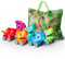 lerrbo 6 voitures dinosaures Avec Carte|Bolsa de Almacenaje|Juguetes de Bebé para Niño de 1 Años|Regalo de Cumpleaños de Niño de 1 Años para Regalos de Primer Cumpleaños para Niños