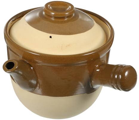 Ciieeo Cazuela De Barro Tradicional Para Cocinar Medicina Olla De Antiadherente De Apta Para Directo y Gas Para Guisos y Sopas