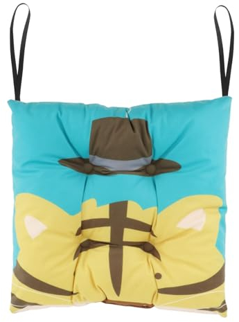 LOVIVER Sitzmatte, Stuhl-Sitzpolster, Cartoon-Design, bequemes Polyester mit Bändern, tragbares Terrassenkissen, Bodensitzkissen für das Wohnzimmer, Tiger, 30 cm x 30 cm