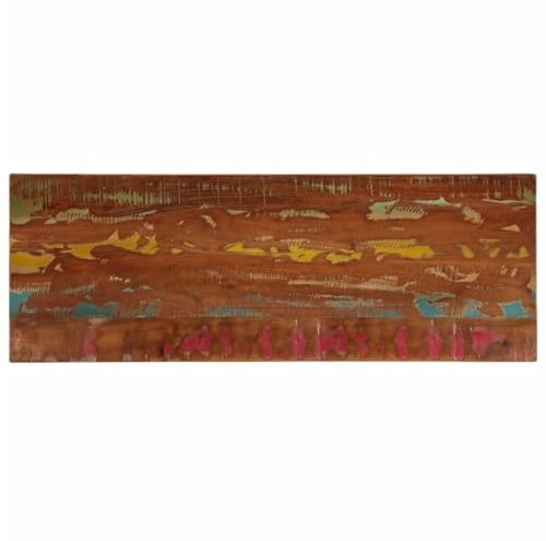 vidaXL Rectangular Wooden Table Top - 140 x 60 x 3.8 cm - Reclaimed Solid Wood for Dining or Office Table - ic Design - Brown Finish - Easy-to-Clean