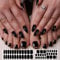 EBANKU 52Pcs Semi Cured Gel Nail Strips Set for Toes, Long Lasting Salon Nails With Nail File & Stick (Black)