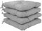 Viste tu hogar Pack 4 Cojines para Silla, 45x45x5 CM, Efecto Tridimensional, Relleno de 100% Poliéster, Ideal para Comedor, Terraza, Sala y Restaurante, Color Gris Claro, Fabricado en España