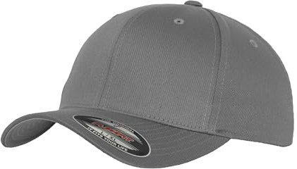 GIDUTEX Flexfit Unisex Wooly Combed Cap inkl. Schlüsselband graue Unterseite Baseball Cap Basecap (DE/NL/SE/PL, Alphanumerisch, S, M, Grey)