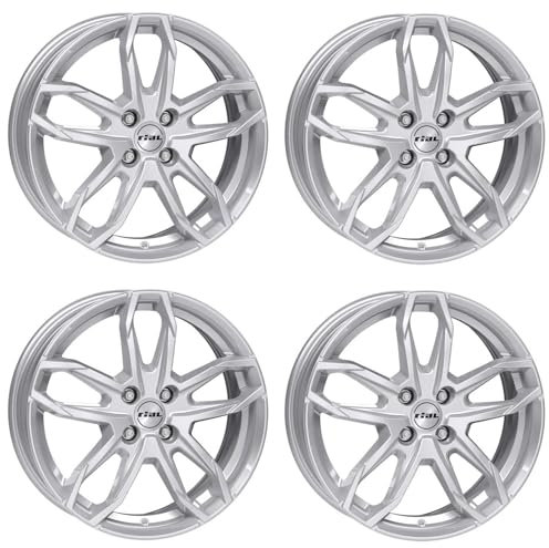 4x Rial Felgen Alufelgen Lucca 6.5Jx16 ET45 4x108 polar-silber kompatibel mit FORD Fiesta Focus Fusion KA
