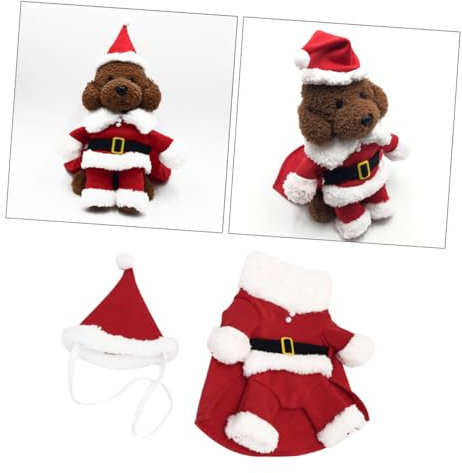 BESPORTBLE Hund Tuch Weihnachts hundepullover Katzenkleidung Weihnachten Lustiges Halloween-Haustierkostü Winterweste für Haustiere Weihnachtskleidung für Haustiere Haustierkleidung rot