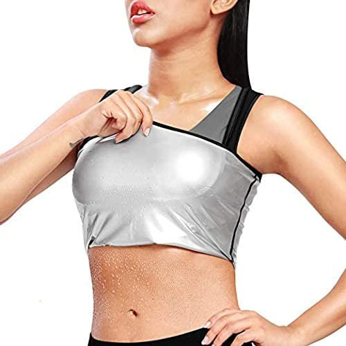 LOFFU Womens Sauna Vest Sweat Suit Shapewear Tank Top Workout Weight Loss Body Sweatsuit Exercise Fitness Gym (S/M)