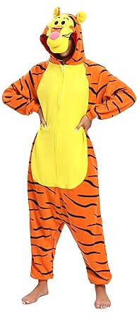 LABULA Onesie Tier Erwachsene Unisex Tieroutfit Cosplay Pyjamas Karneval kostüm,Tiger,L
