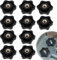M6 Clamping Nuts 10 Pcs, M6 Female Knob Screws Star Knob Black Plastic Clamp Nut Suitable for Machinery Equipment Industrial Equipment, Machine Tools, Furniture, Fitness Equipment-32mm