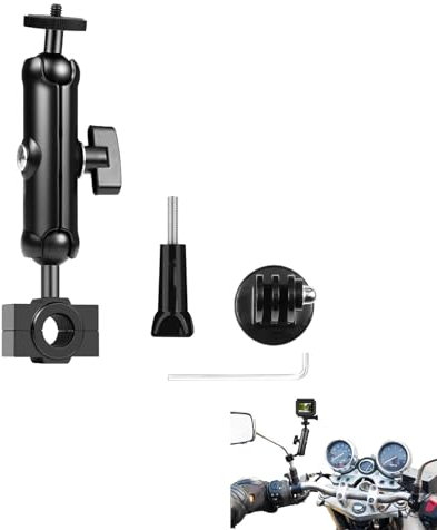 CERFFOOL Handlebar Mount for Insta360 X4 X3 Ace Pro 2 GO 3S Bike/Motorcycle Mount for DJI Osmo Pocket 3 2/Action 5 4 for GoPro Hero 13 12 360 Rotating for Action Camera Accessories