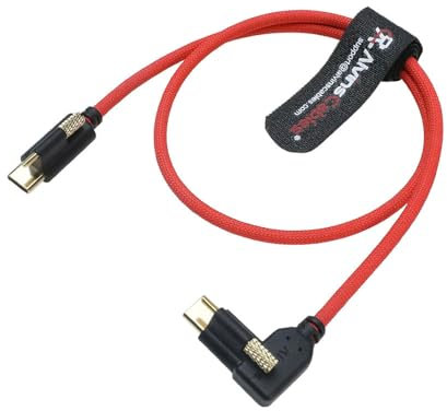 Alvin's Cables Câbles ultra-flexibles de verrouillage USB-C Câble de transfert de données pour moniteur Pyxis Blackmagic, USB-C 3.2 10 Gbps Câble haute vitesse pour Micro Studio Blackmagic 4K G2,20in