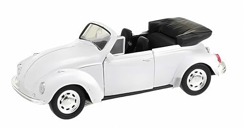 Toi-Toys Volkswagen Beetle Käfer VW Modellauto 4-Varianten Modell Auto Spielzeugauto 137 (Cabrio Weiss)