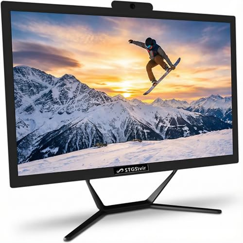 STGSivir PC All in One, Display FHD da 24, Core i7 fino a 4.0GHz, 16GB RAM, 512GB SSD, WiFi, Bluetooth 5.0, Windows11 Pro, Nero
