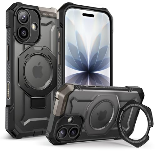 SUPCASE for iPhone 17 Case with Kickstand (Unicorn Beetle Grip), [Camera Control Cover] [Compatible with MagSafe] [Military-Grade Drop Protection] Heavy Duty Magnetic Phone Case (Black)