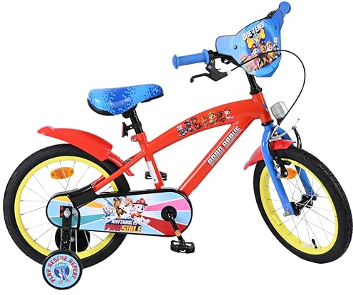 Volare Kinderfahrrad 12, 14, 16 Zoll für Mädchen und Jungen 3–6 Jahre – Offiziell Lizenziert mit Charaktermotiv – Stützräder, Rücktrittbremse und Handbremse