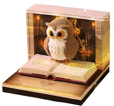 3D Eulen Kalender 2026, 8,5x8.5x6,8 Cm 3d Abreißkalender 2026, 3 D Kalender Notizblock, Geschenk Weihnachten, Für Weihnachten Einweihung Thanksgiving Büro Schreibtisch Deko