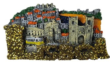 Kühlschrankmagnet Portugal Lissabon Kathedrale Lisboa Glitter L157