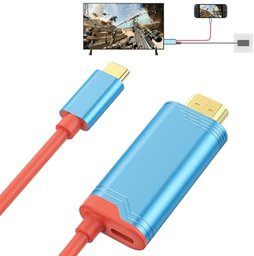 ELUTENG USB-C auf HDMI Kabel 2m, 4K@60Hz HDR, 100W PD, kompatibel mit Switch 2/OLED/Steam Deck/ROG Ally Ersatz für TV Bildschirmspiegelung