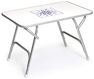 FORMA MARINE - Tavolo richiudibile Marathon, Gambe in Alluminio anodizzato Ø 25 mm, Altezza 61 cm, ripiano in melammina 60 x 88 cm, Impermeabile e Antiscivolo Modelo M400
