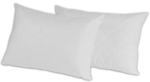 Merino-Betten Hochwertiges Kopfkissen 50x90 Set | Schlafkissen | Innenkissen mit verstepptem Bezug | Serie Wolke