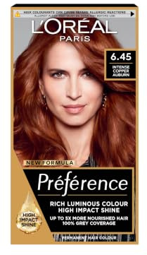 L'Oreal Paris Preference Hair Dye, Long Lasting, Luminous Permanent Hair Colour, 6.45, Brooklyn