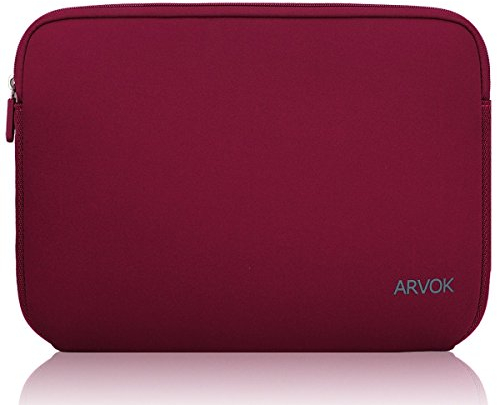 ARVOK 13 13,3 14 Zoll Laptoptasche Schutzhülle für MacBook Pro 14 2021, Wasserdicht Laptop Sleeve Case Laptophülle Notebook Hülle Tasche für HP/Dell/Lenovo/Asus/Acer, Wein Rot
