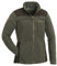 PINEWOOD Damen Diana Exclusiv Fleece Jacke, Oliv Melange/Wildlederbraun, M