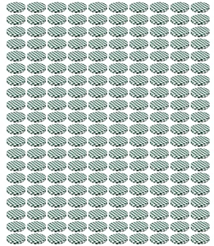 Wellgro® Lot de 200 couvercles de rechange To 82 pour bocaux de conservation - Motifs verts à carreaux