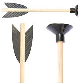 BestSaller 1269 Bolzen Pfeil mit Saugnapf, 14 cm, einzeln für Armbrust 1268, schwarz/Natur (1 Stück)