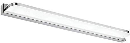Lampe Miroir Salle De Bain LED, Moderne Imperméable Luminaire Salle De Bain Avec Interrupteur Maquillage Applique Murale Chambre Lampe Armoire Acier Inoxydable(blanc Froid)-de L'argent 12w-l:52cm