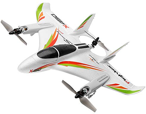 Goolsky XK X450 RC Flugzeug, Ferngesteuertes Flugzeug RC Aeroplane Segelflugzeug mit 6 Achsen Gyroskop 3 Flugmodi 2.4G Fernbedienung 3D/6D Umschaltung, RC Plane für Anfänger Kinder Erwachsene