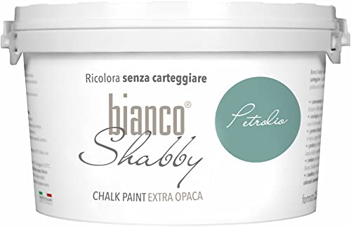 CHALK PAINT Petrolio per Mobili e Pareti - Pittura Shabby Chic Vintage EXTRA OPACA (2,5 Litri)