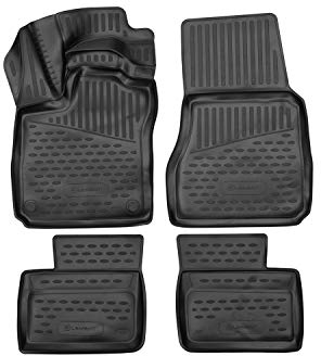 Element Passgenaue Passgenaue Fußmatten für Renault Twingo III 3 2014-2020 3D Gummimatten, Schwarz