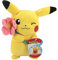 Pokémon Pikachu Plüschtier mit Blume 20,3 cm tolles Kuscheltier Geschenk für Kinder ab 2 Jahren