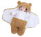 Baby-Schlafsack, Teddybär-Form, geeignet für 0–6 Monate, Plüsch-Baby-Decken, Unisex, leicht zu reinigen (3–6 Monate, braun)