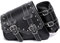 QJBOMTO Motorcycle Saddle Bags Side Bags - Saddlebags Softail PVC Leather for Harley Sportster Waterproof, Side Tool Bag, Universal Storage Tool Bag for Motorbike,with Cup Holder (Left Side) (Left2)