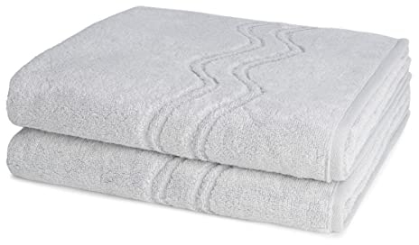 Ross - Cashmere Feeling - 2 X Duschtuch - Im Set (70 X 140cm Chrom)
