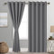 DWCN Vorhang Blickdicht mit Raffhalter Verdunkelungsgardinen mit Ösen 2 Stücke Thermogardine für Wohnzimmer Schlafzimmer Curtains Blackout Vorhang Wärmeisolierend Grau, 228x167cm(HxB)