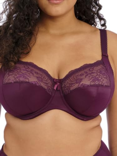 Elomi Women's Plus Size Brianna Underwire Padded Half Cup, BlackBerry, 38F