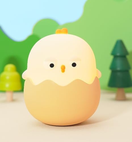 beek Nachtlicht Kinder Stilllicht, mehrfarbig Silikon Nachttischlampe Eierschalenform Aufladbar Touch LED Dimmbar Tischlampe, Geschenke für Kinderzimmer Baby Mädchen Junge